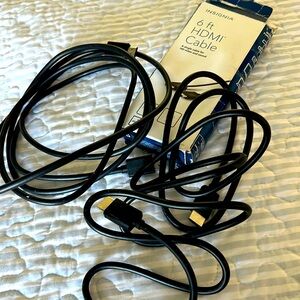 2 HDMI cables 6’ each